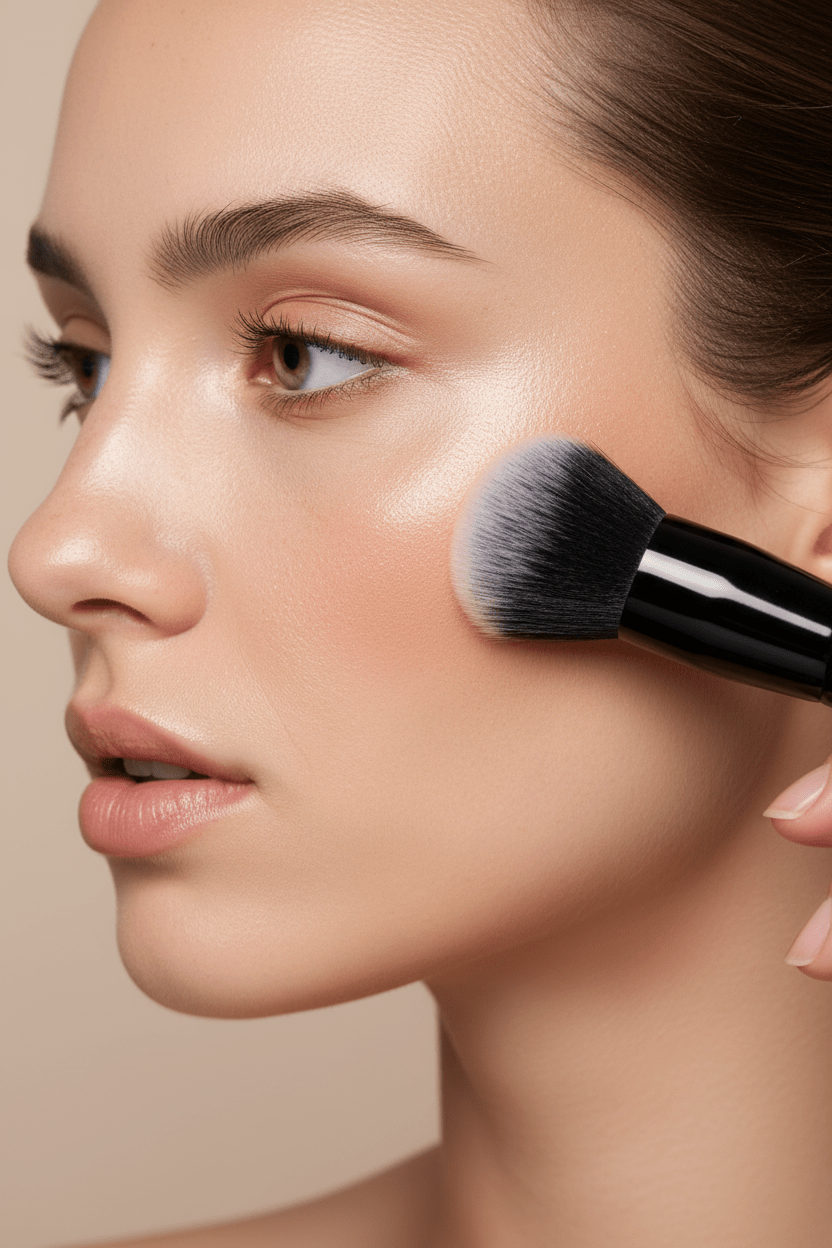 AMS Cosmetics Brush - Application on Face