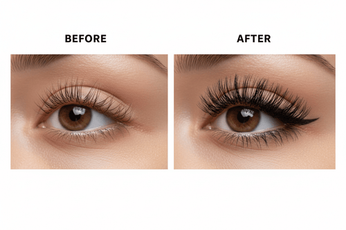 AMS Cosmetics Mascara - Before & After