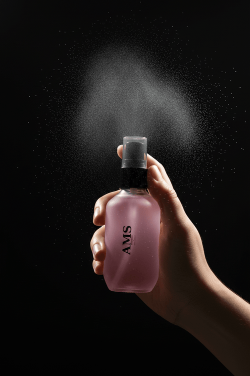 AMS Cosmetics – Spray Mist in Action