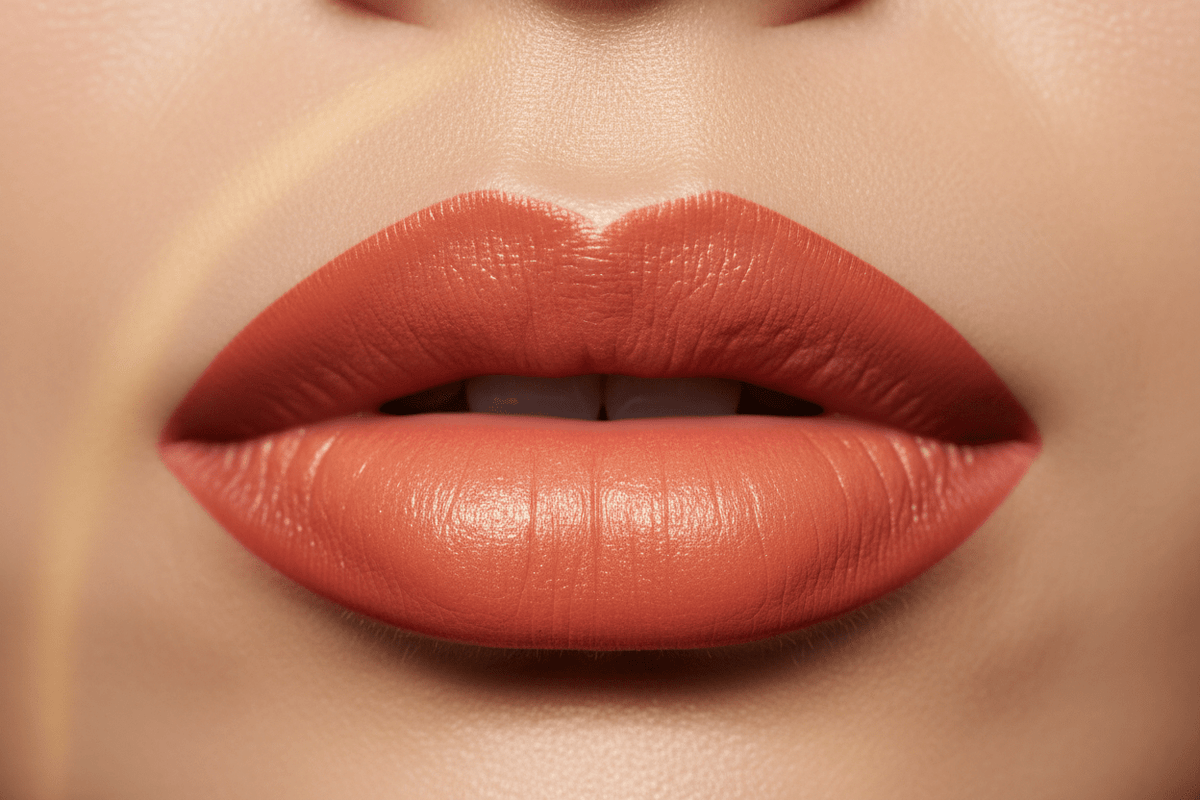 AMS Lipliner Deep Coral - Zoom Lèvres Terracotta Chaud