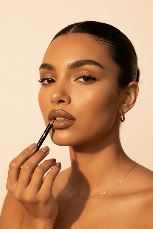 AMS Lipliner Sable Brown - Mannequin Application