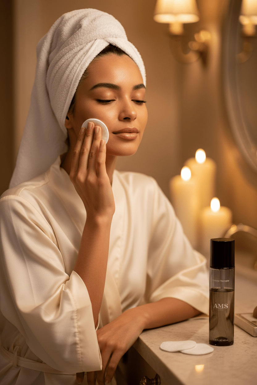 AMS Makeup Remover - Lifestyle Rituel Démaquillage Soir Spa Luxe Evening Skincare