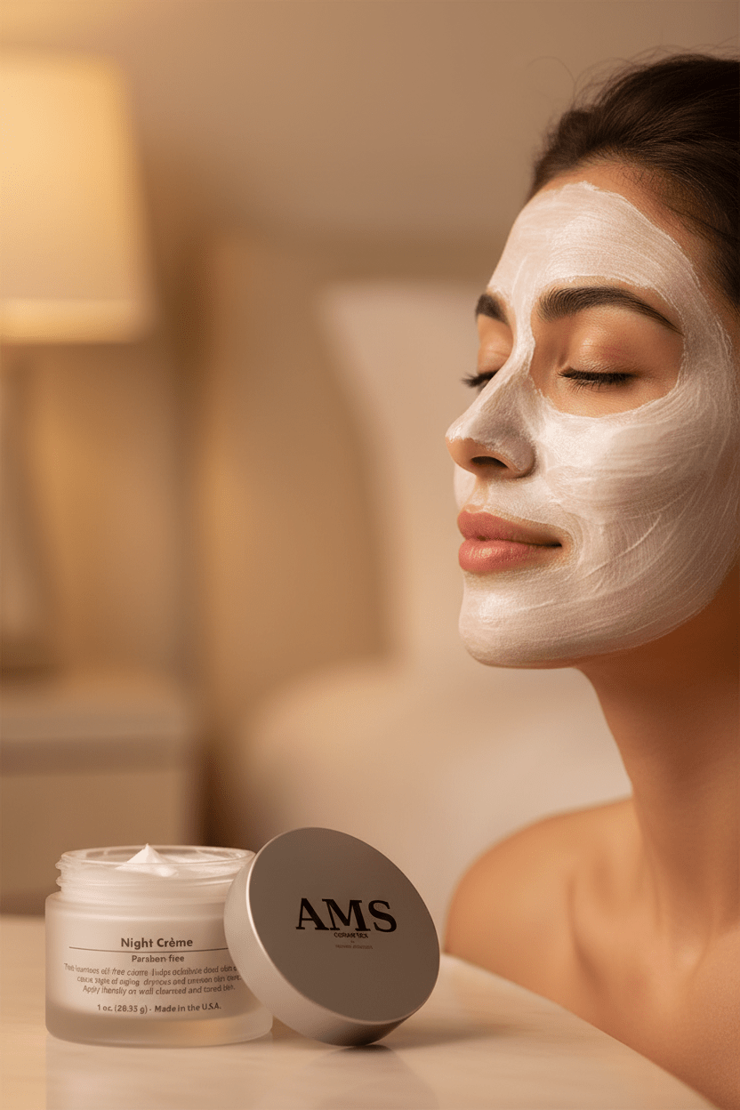 AMS Night Crème – Overnight Treatment avec Produit