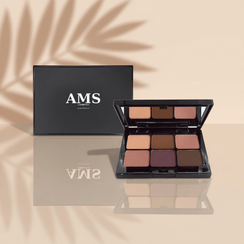 AMS Palette Rose Bordeaux - Fond Beige Chaud