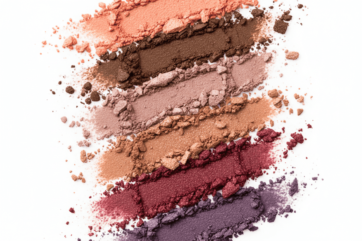 AMS Palette Rose Bordeaux - Texture Swipe 6 teintes