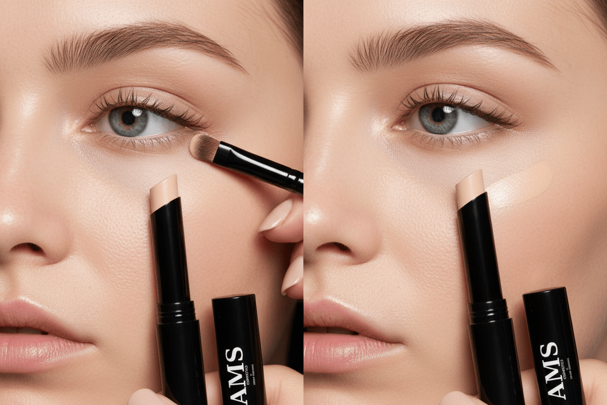 AMS Stick Concealer Porcelaine - Avant Après Sous les Yeux